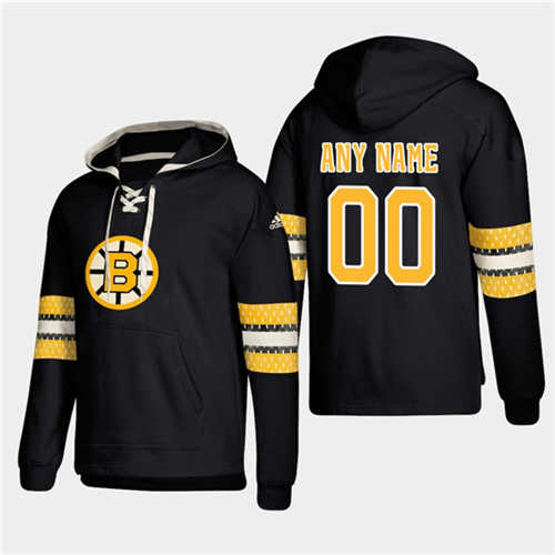 Boston Bruins Active Player Custom Black All Stitched Sweatshirt Hoodie